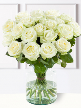 20 witte rozen - Avalanche 