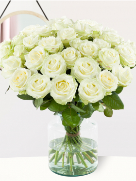 30 witte rozen - Avalanche